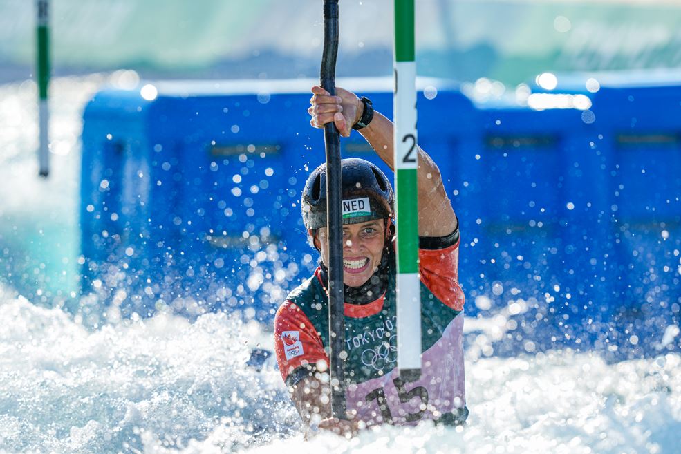 Martina Wegman tijdens de Olympische Spelen in Tokio 2021. Zij werd 7e.