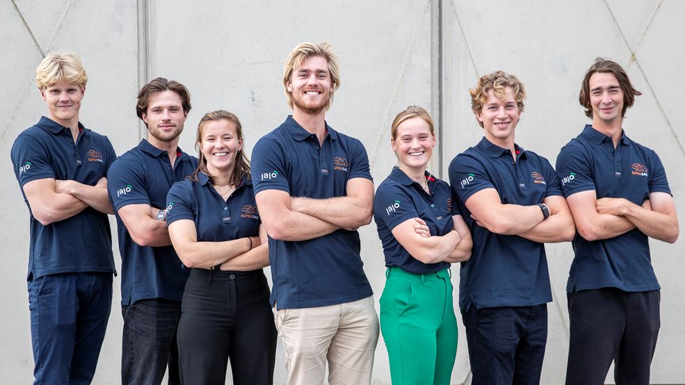 Selectie Team DutchSail voor de YOUTH AMERICA'S CUP. Op de foto ontbreekt Bjarne Bouwer.
